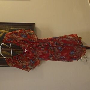 Red floral rumper New